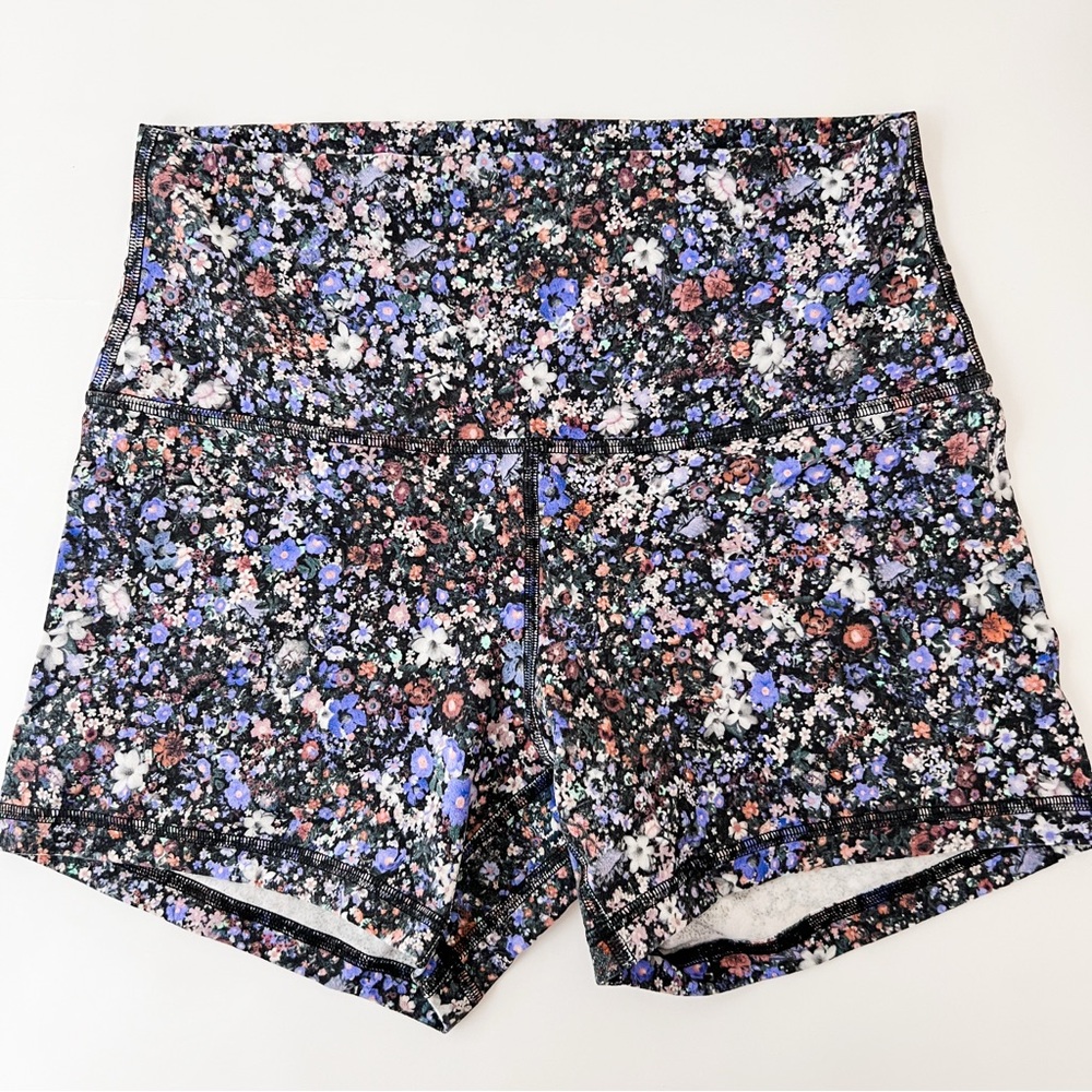 lululemon athletica Black Floral Athletic Shorts